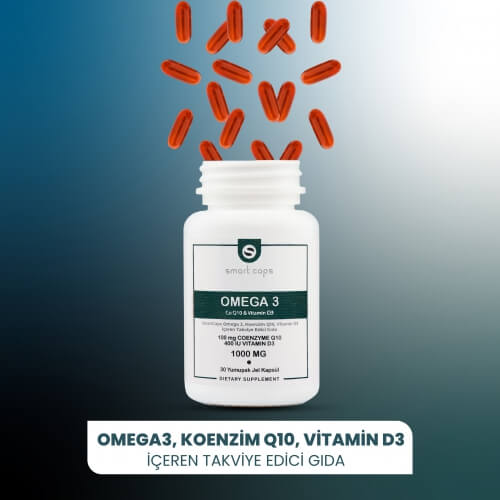 Smart Caps Omega 3 Koenzim Q10 & Vitamin D3 30 Softjel