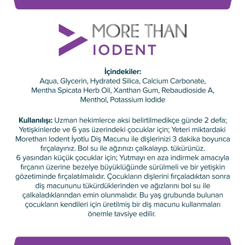 More Than Iodent Diş Macunu 100 gr