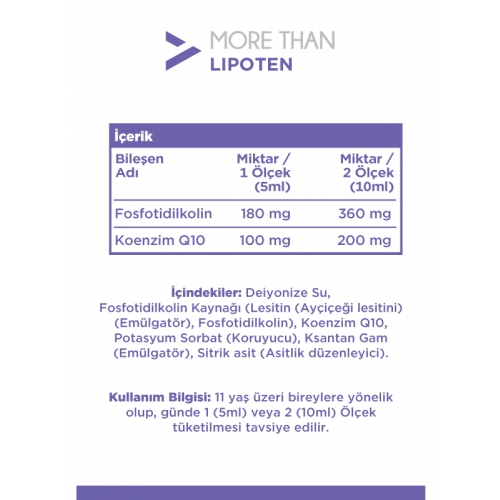 More Than Lipoten Lipozomal Koenzim Q10  100 ml