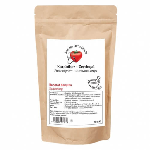 Karabiber - Zerdeçal (Piper Nigrum - Curcuma Longa ) 70 gr