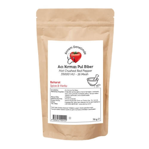 Acı Kırmızı Pul Biber ( Hot Crushed Red Pepper ) 70 gr