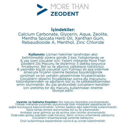 More Than Zeodent Diş Macunu 100 gr 