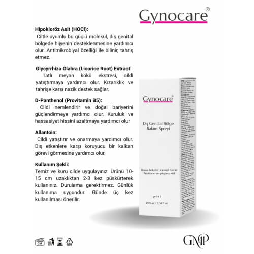 Gynocare Intime Genital Bölge Bakım Spreyi 100 ml